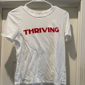Project Social T White Tee with Red Print